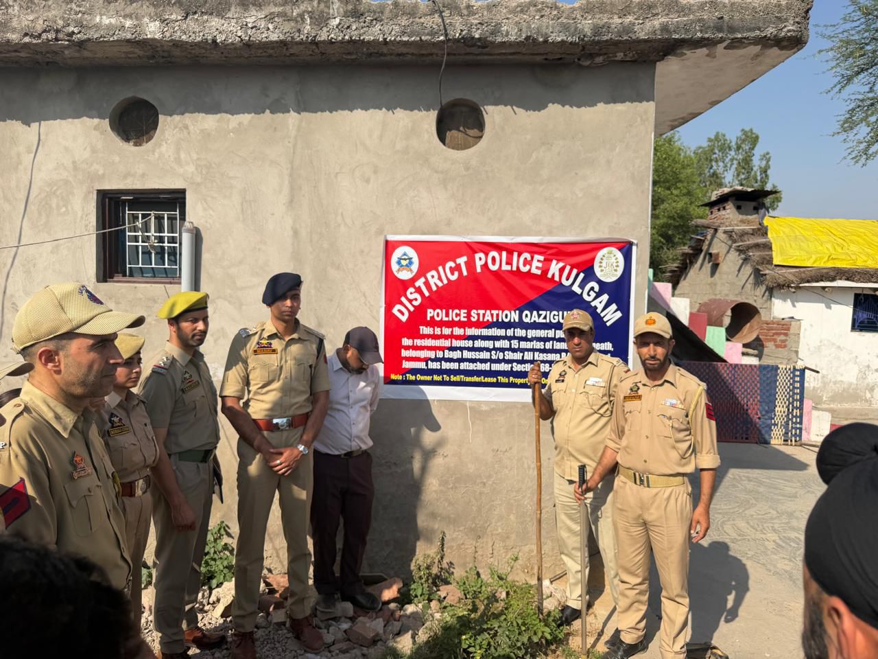 Kulgam Police Bust Inter-State Drug Network; Property Worth ₹92.73 Lakh Attached in Jammu.
