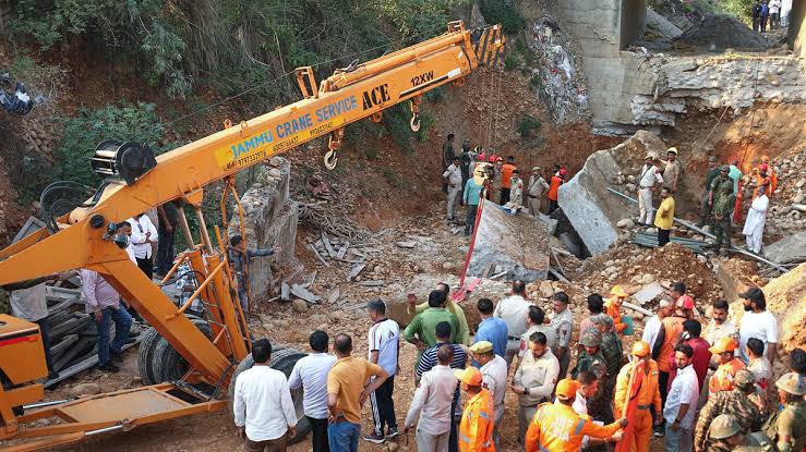 Three Workers Killed, One Rescued After Bridge Collapse in Jammu; Rescue Operation Concludes