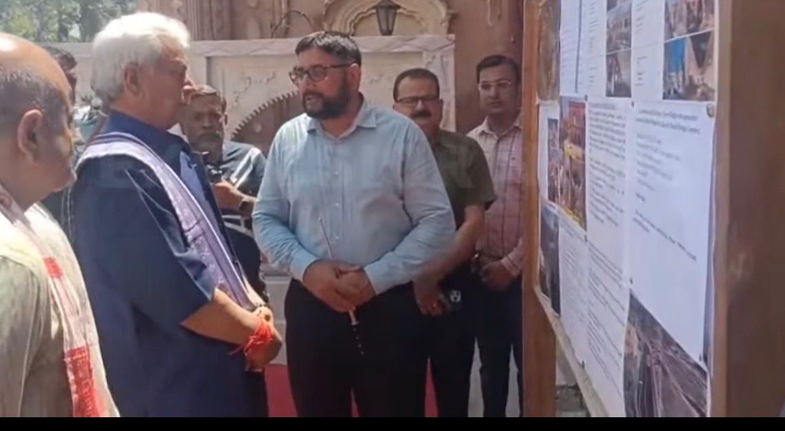 LG Inspects Damaged Historic Gada Dari Temple at Mubarak Mandi