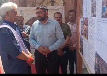 LG Inspects Damaged Historic Gada Dari Temple at Mubarak Mandi
