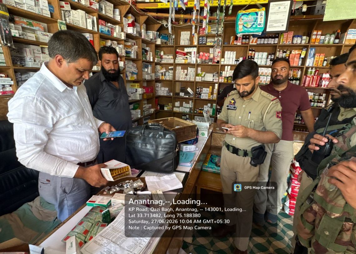Drug Control Department Seals Medical Shop in Anantnag for Violating Schedule H1 Drug Norms; Licence Cancellation Process Initiated