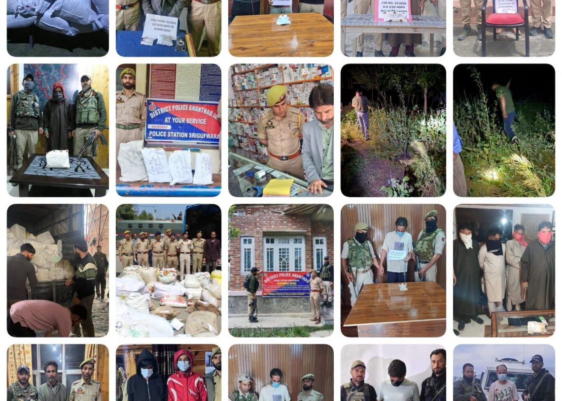 Anantnag Police Intensifies Anti-Drug Drive; Registers 345 NDPS Cases, Arrests 372 Drug Peddlers in First Half of 2026