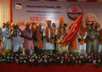 LG Manoj Sinha Flags Off First Batch of Shri Amarnath Ji Yatra-2026 from Jammu