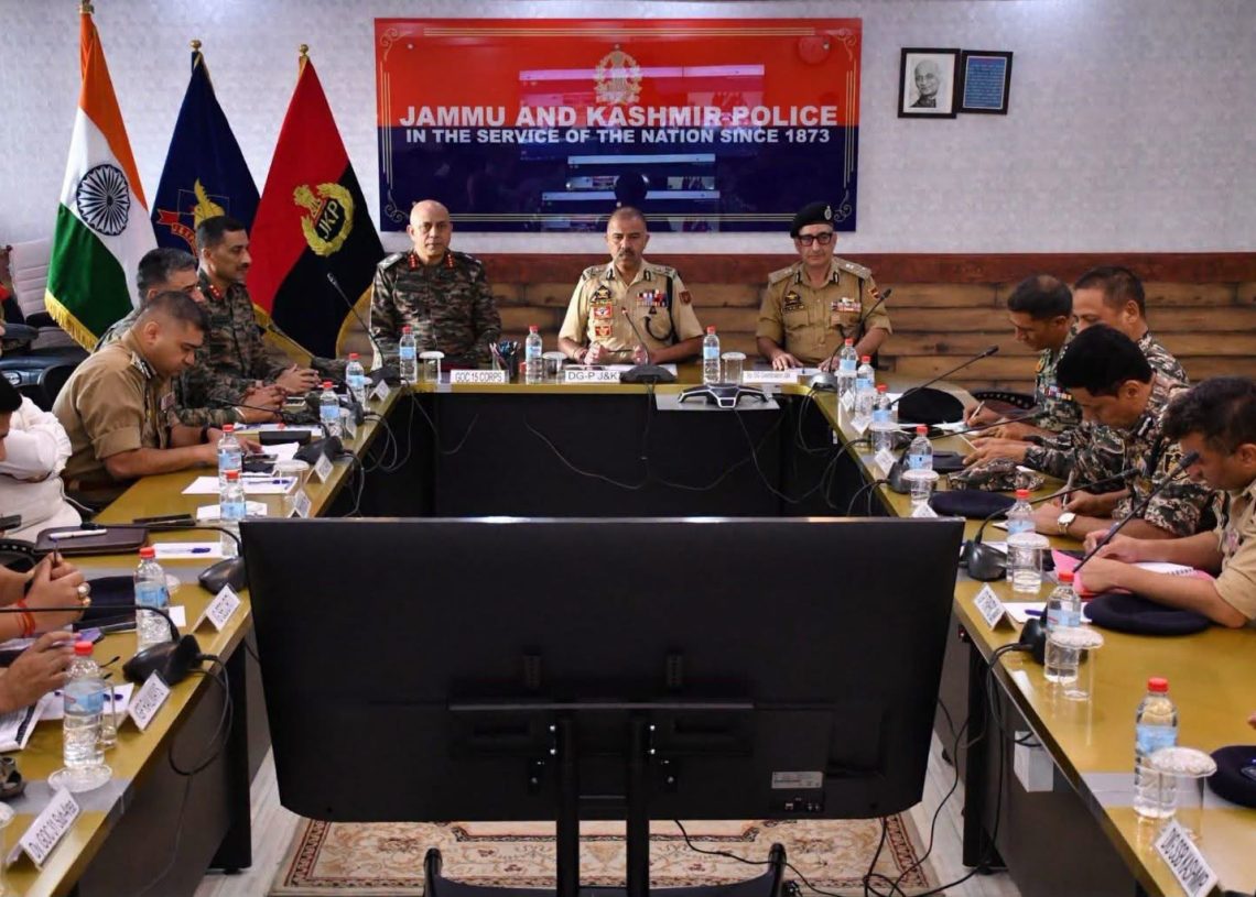 DGP Nalin Prabhat Chairs High-Level Security Review Meeting, Assesses Kashmir Security Grid