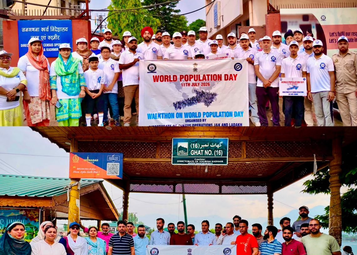 World Population Day: Census Directorate Holds Walkathon Across J&K, Ladakh; Amit Sharma Urges Public to Join Census 2027