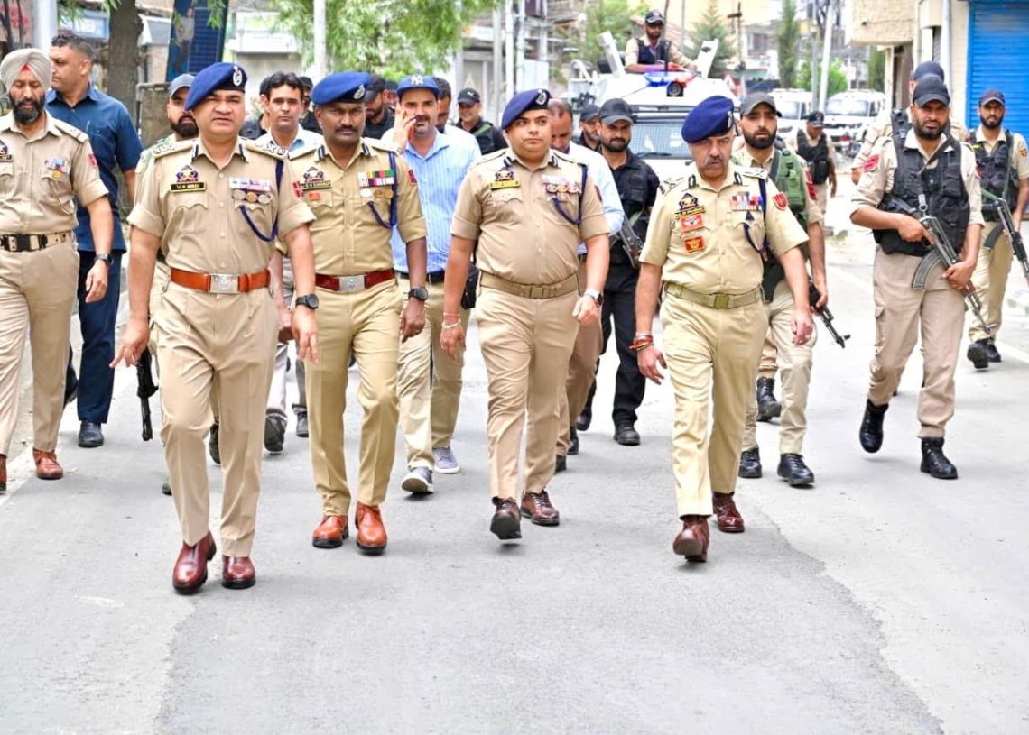 DGP Nalin Prabhat Reviews Security Arrangements in Downtown Srinagar Ahead of July 13 Commemorations